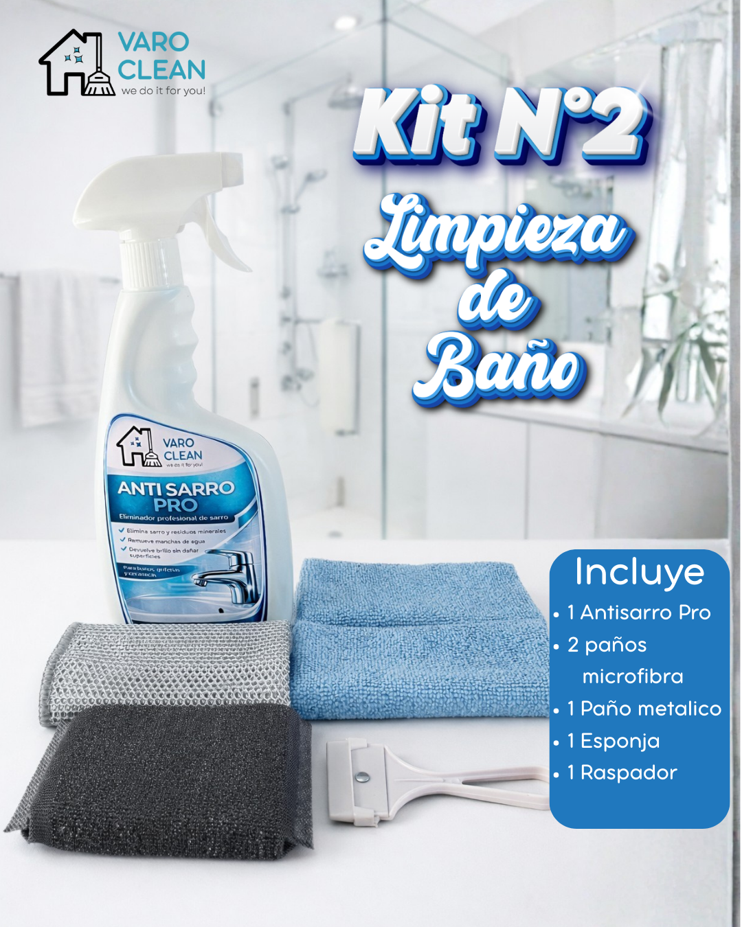 Kit N°2 Limpieza de Baños – VAROCLEAN